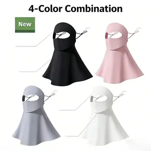4-Color Full-Face & Neck Mask (Drink-Friendly Design) — Summer Sun Protection, UV-Resistant, Outdoor Cycling Face & Neck Guard