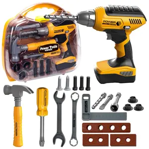 Kids Tool Box Toy Set, Pretend Repair Assembly Kit, Includes Drill, Screwdriver, Hammer, Basic Tools for Creative Play, Unisex Design