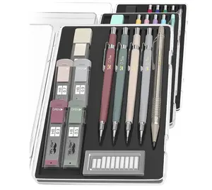 (Set of 20) Mechanical Pencil Set Complete with Leads and Eraser Refills in 5 sizes: 0.3mm, 0.5mm, 0.7mm, 0.9mm, and 2mm Sketching and Drafting