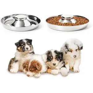 Stainless Steel Puppy Bowls, Set of 2 Puppy Feeder, Dog Food and Water Bowl, Food Feeding Weaning for Small Medium Large Dogs, Pets, M Thankspaw