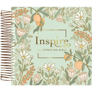 NLT Dayspring Inspire Illustrating Bible, Filament Enabled (Spiral Bound, Mint Floral Garden) -- New Living Translation, Spiral Bound, Comb or Coil