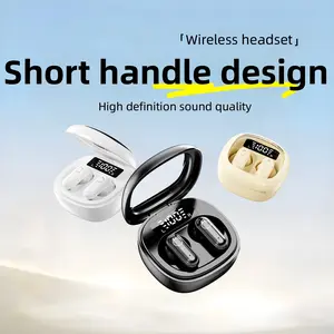 Wireless Headphones, Bluetooth 5.4 Earbuds, Deep Bass Light Weight Mini Wireless Headphones for Running/Fitness,  Semi-in Ear with AI Noise Cancelling, 8H Playtime, Ultra-Light & Comfortable Fit, USB-C Charging headset music silent party