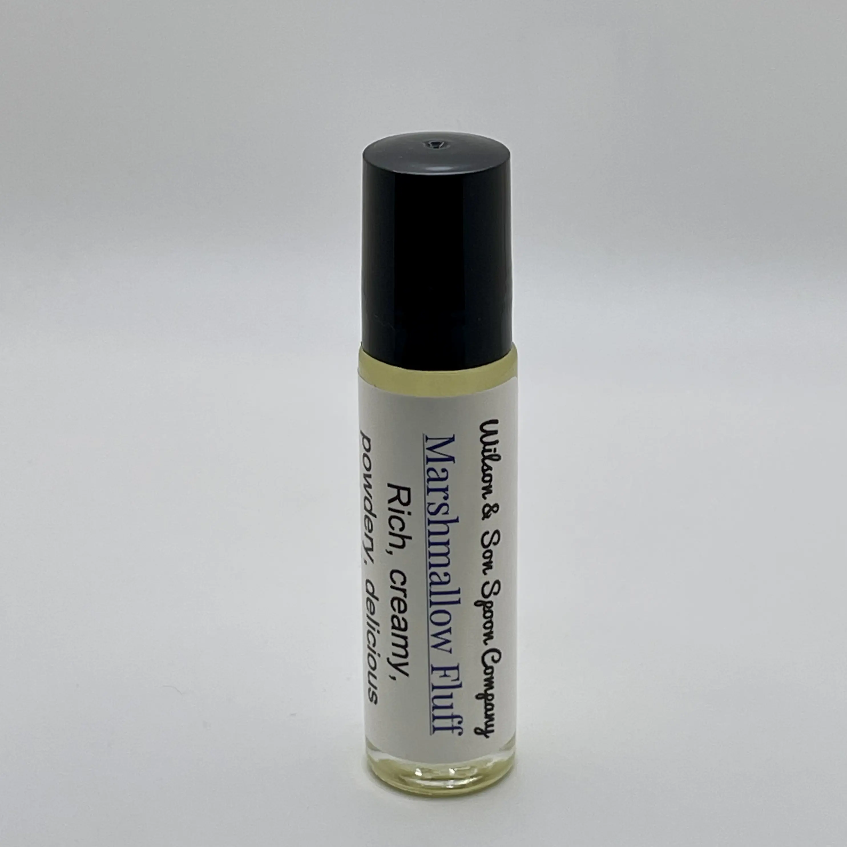 Marshmallow Vanilla Perfume Oil, 10 ml Roll-On Vegan Body Oil - Subtle Sweet Scented Fragrance for Everyday Wear, Body Oils