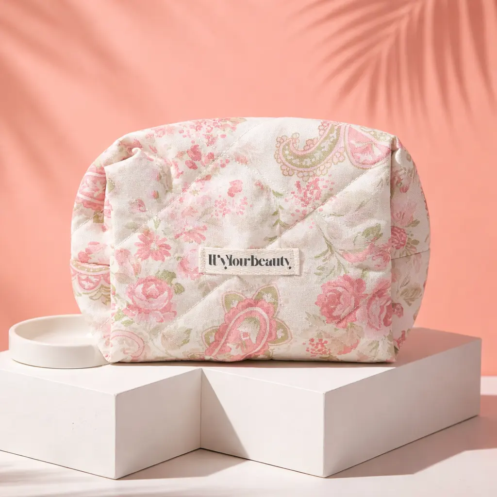 WB COTTON COSMETIC POUCH *HANDMADE IN THE USA* 100% COTTON (2 OPTIONS)