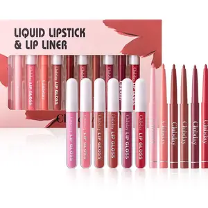 6+6 Velvet Matte Lip Glaze & Lip Liner Set – Long-Lasting Lip Color And Smooth Defining Pencil Combo For Bold, Precise Lip Looks