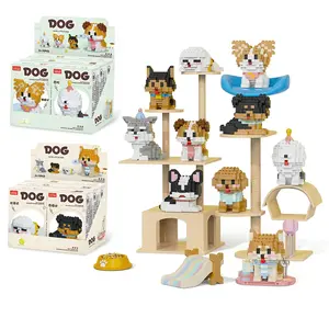 Cute Mini Particle Cat & Dog Building Blocks, Fun for Kids & Adults, Decor & Gift Idea, Perfect Time Killer,6PCS Cartoon Cat & Dog Pet Figures Building Blocks Set,Cute Cat Dog Micro Building Blocks Animal Model Kit for Kids Adults
