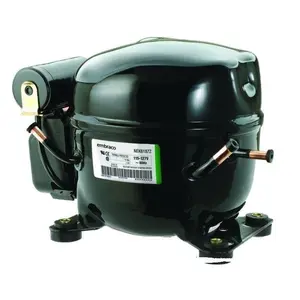 NEK6187Z1 Nidec Embraco Compressor, hermetic, high temp, 1/3 HP, R134a, 115/1/60 volt, 5/16" S x 1/4" S