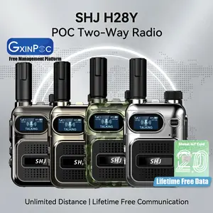SHJ 4G PoC Radios with 1 Additional Yearly Sim Cards- Ultimate Communication Solution for Businesses and Teams walkie-Talkie Durable Type-C charging port 5,000 km talk range