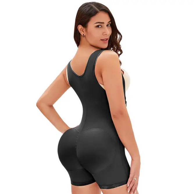 Full Size Side Zip Up Wide Strap Shapewear