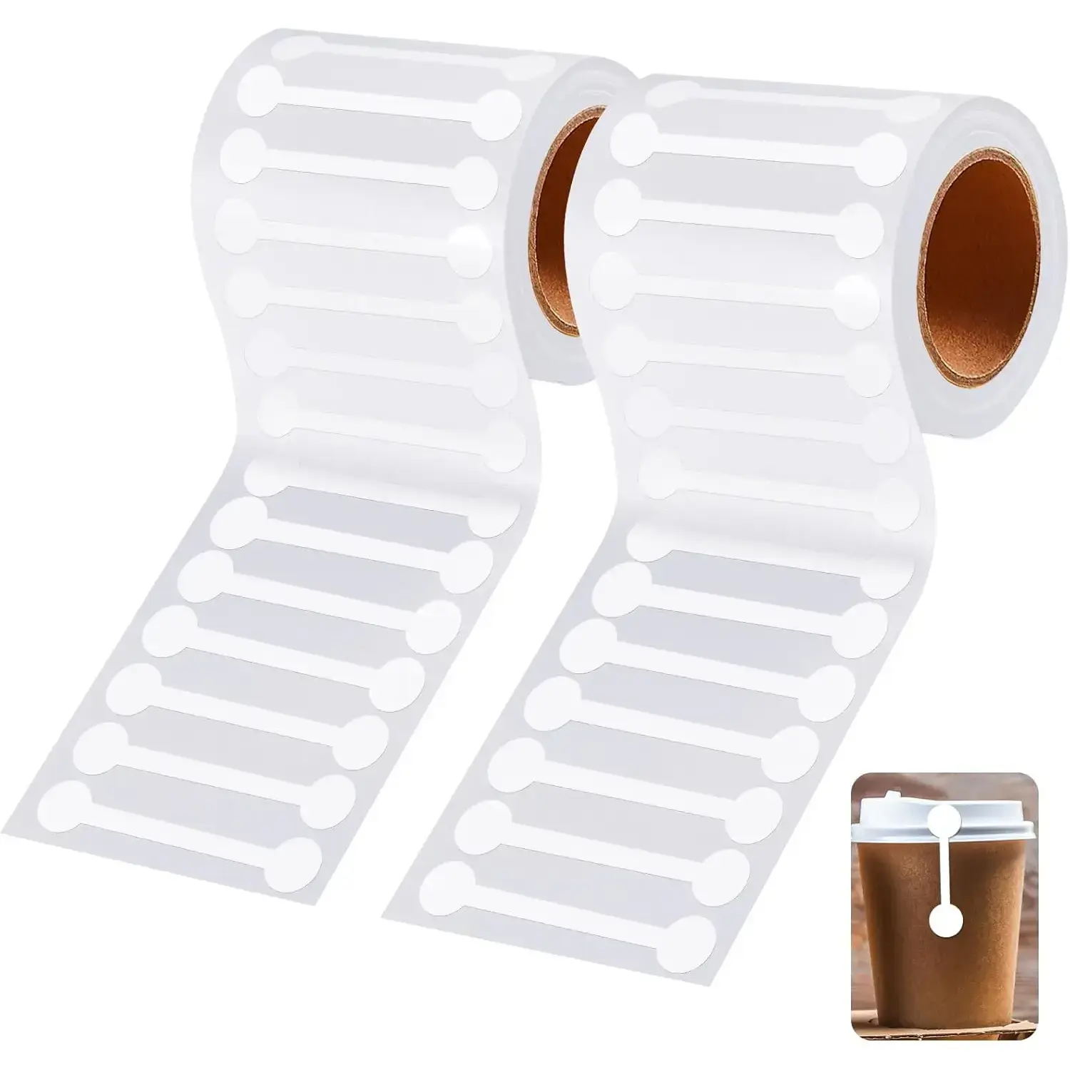 Tamper-Evident Plain Tape (2 Rolls, 1000 Pieces), 2.75 Inches x 0.5 Inch Tamper-Proof Stickers for Food Packaging, Mail Delivery Supply Sealing (White), Boxes