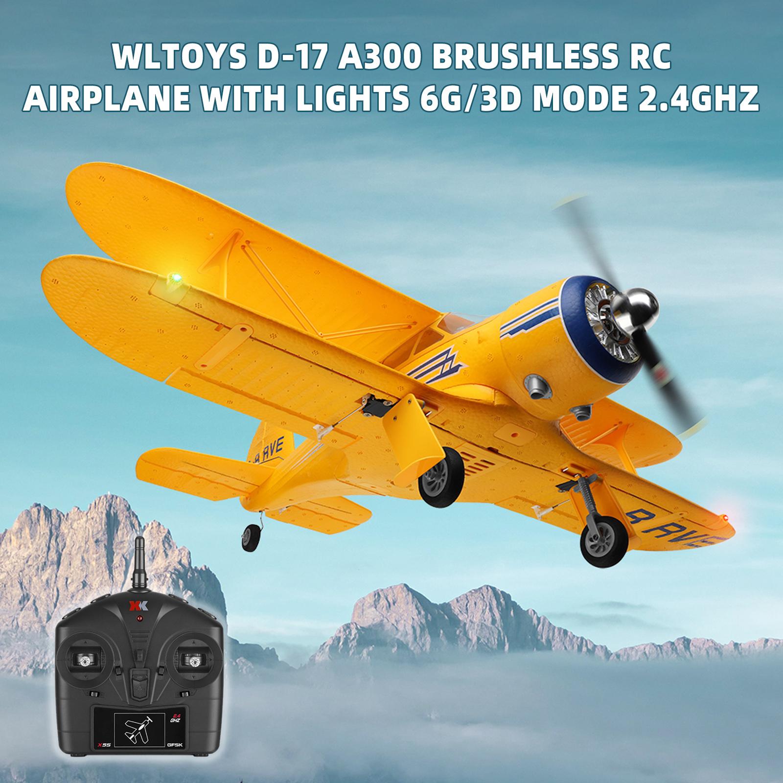 Brushless RC Airplane  D-17 A300 With Lights 6G/3D Mode 2.4Ghz Kid Toy