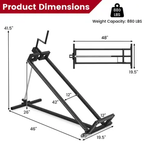 COSTWAY - Lawn Mower Lift Jack Riding Mower Lift-Black