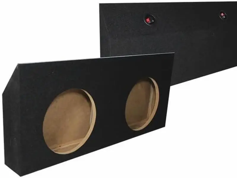 Dual Sub Face Up Under Seat 10" Subwoofer Box Enclosure Compatible with Chevrolet/Chevy Colorado 2000+