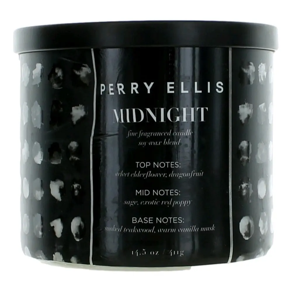 Perry Ellis cpemd145 14.5 oz Soy Wax Blend 3 Wick Candle - Midnight