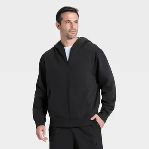 Men's Active Comfort Fleece Full-Zip Sweatshirt - All In Motion Black M