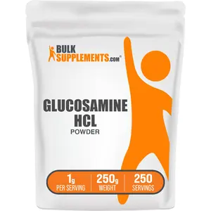 BulkSupplements - Glucosamine HCl Powder - Healthy Joints - Anti-Inflammatory - Healthy Skin - 250g - 1g per Serving