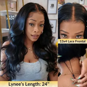 【Same as Lynee's】Sunber Loose Wave 13x4 HD transparent Lace Front wigs Pre Bleached Glueless Human Hair Wigs Tiny Knots With Drawstring Ready To Wear Natural Black 180% Density TikTokShopSpringGlowUp