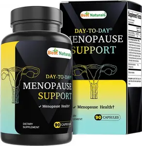 Best Naturals Day-to-Day Menopause Supplements for Women with Ashwagandha, Dong Quai, Chastberry, Kelp, Red Raspberry, Black Cohosh & BioPerine 90 Veg Capsules