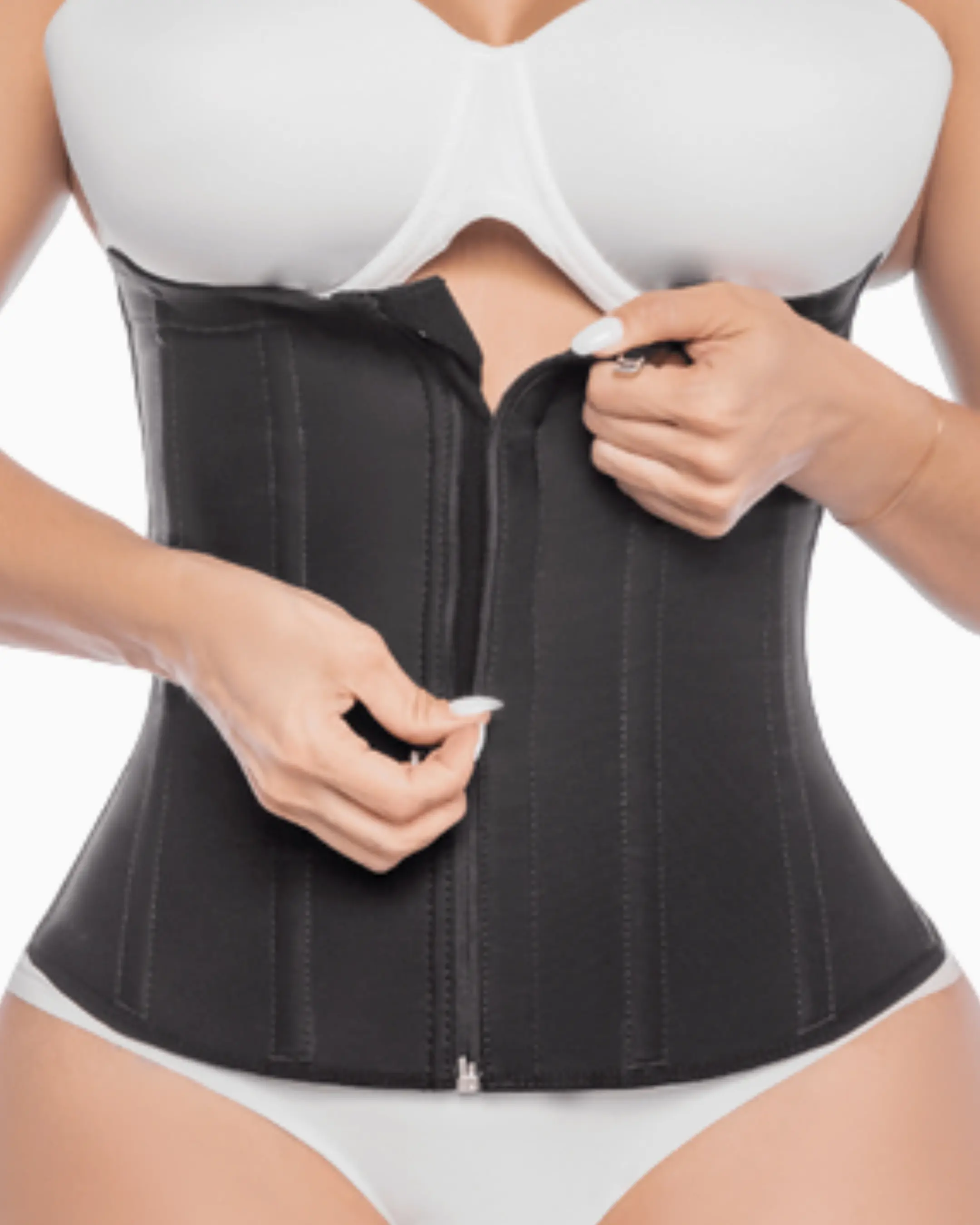 0324B Colombian Waist Trainer Powernet Zipper Comfort Cotton