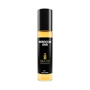 Imaan Fragrances Moroccan Oud Luxury Roll-On Fragrance Oil 10ml - Captivating Unisex Perfume with Floral Rose & Woody Notes