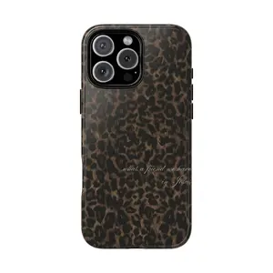 Jesus Saves Leopard Luxury Case - Faith Statement Neutral Glam, Love God Compatible with iPhone 17 16 15 14 13 12 Pro Max, Samsung S25 S24 S23 Ultra, Tough Phone Case, Gift