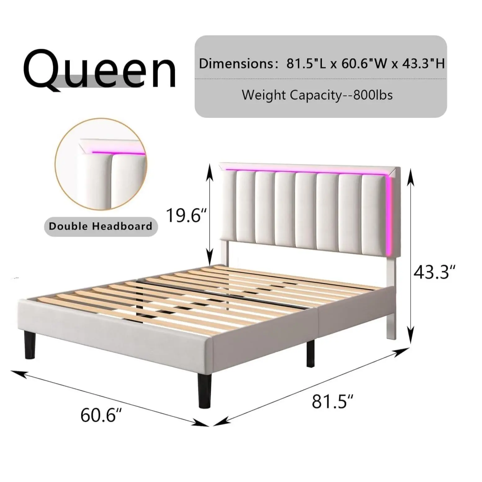 QUEEN SIZE WHITE