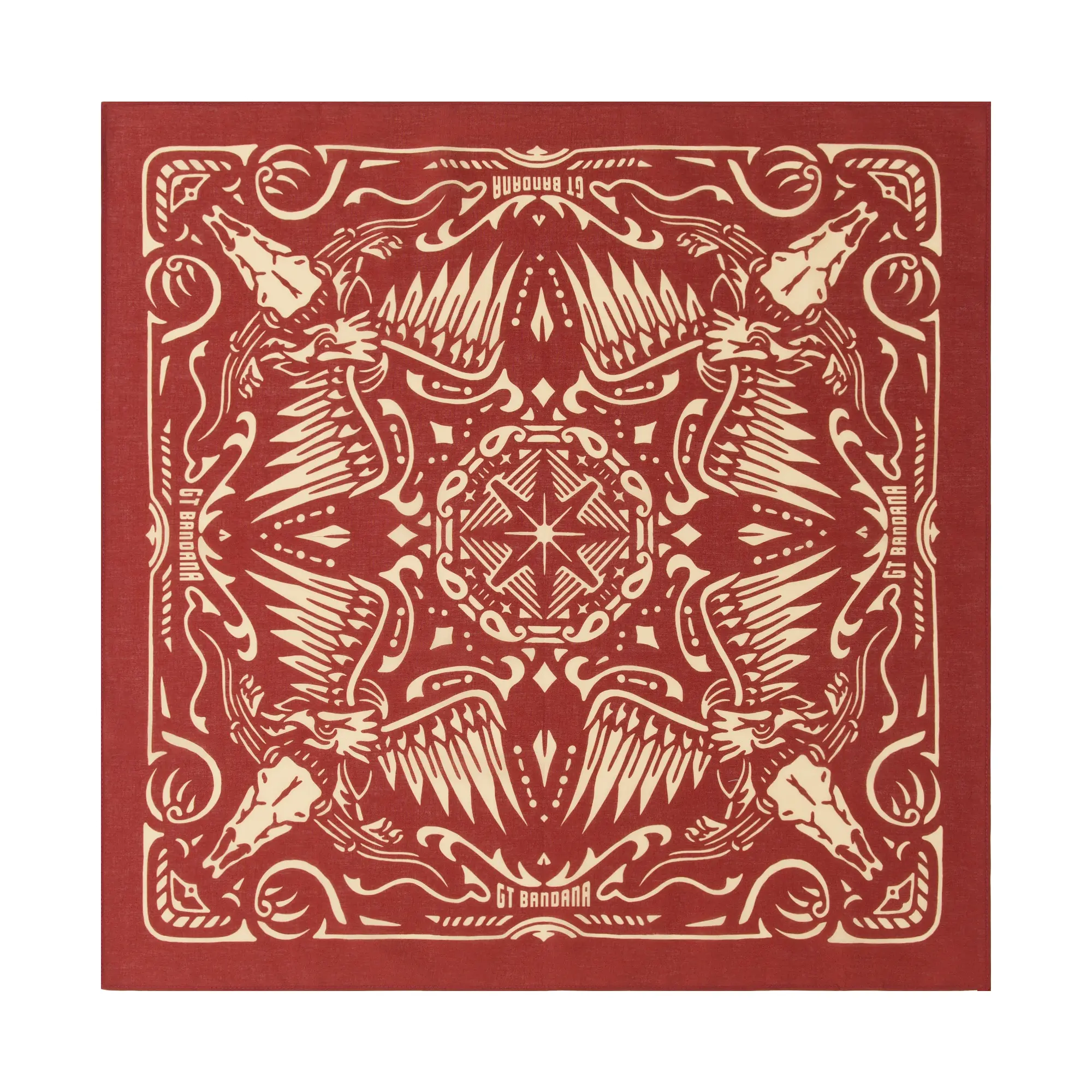 GT BANDANA Bandana, 22" Western Graphic 100% Cotton Square Head Scarf for Men & Women, Soft All-Seasons Neck Wrap, Breathable Scarf, Head Scarves, Hair Wrap Scarf