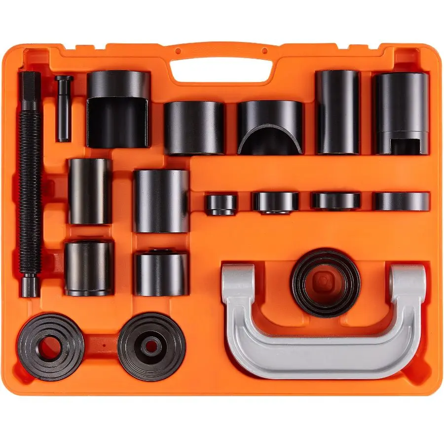 【Summerfinds】21-Piece Heavy-Duty Steel Work Ball Joint Press Toolkit, C-Press Removal & Installation Tool for 2WD & 4WD Cars, Convenient Storage Father's Day Gift, Ball Joints