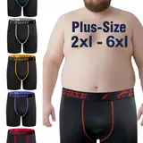 【Biack Friday】Men's Plus Size Sports Boxer Briefs, Fashion Colorblock Design, Mid-Waist Breathable Underwear Shorts, Comfortable Stretch, Stretchy Gym Underwear, Suitable for Gym and Casual Wear