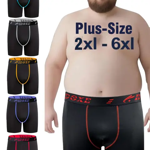 【Biack Friday】Men's Plus Size Sports Boxer Briefs, Fashion Colorblock Design, Mid-Waist Breathable Underwear Shorts, Comfortable Stretch, Stretchy Gym Underwear, Suitable for Gym and Casual Wear