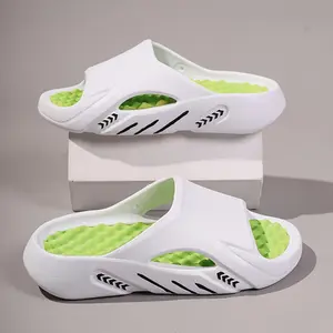 Men's Casual Solid Color Slides, Comfortable Non-slip Soft Slippers for Indoor Outdoor Wear, Lightweight Slippers for Men, Footwear, Walking ShoesFathersdaygift Slippers shoes buy 2025 Bathroom Footwear Boy Flipflop Tsinelas Grey slides