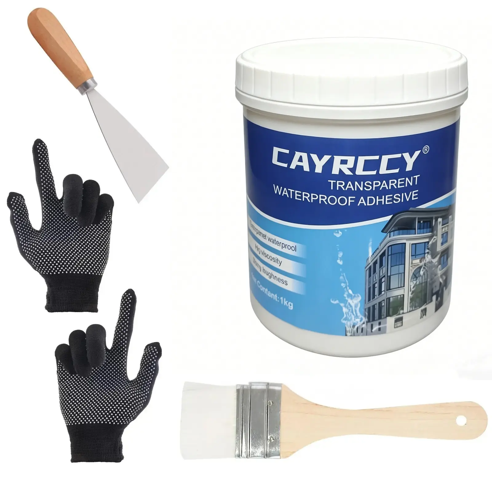 CAYRCCY 35 oz (1kg) Invisible Waterproof Sealant - Strong Adhesive Coating for Roof Repair, Walls - Heavy Duty, Strong, Liquid, Concrete Sealers - Fast-Curing Tool, USA Warehouse 2-4 Day Shipping, Heavy Duty Sealers, Strong Sealers