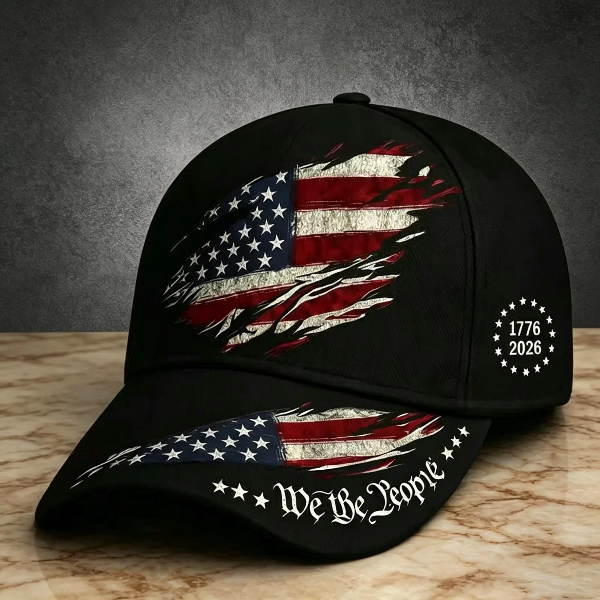 2pcs 250th Anniversary Print Baseball Cap, Adjustable Unisex Sun Cap, Suitable for Everyday Wear and Casual Style