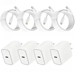 For iPhone Fast Charging Kit | 20W PD USB-C Wall Charger with 10FT USB-C to Lightning Cable | Compatible with iPhone 14 13 12 11 Pro Max XS XR SE AirPods iPad