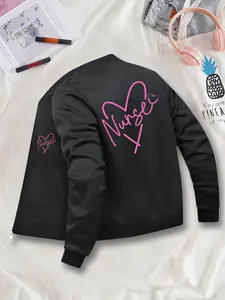 Medical Coat, Women's Printed Jacket, Fashionable Women's Jacket, Long Sleeve, Suitable for Casual and Formal Occasions, Durable and Multi-functional Design, Fitted, Fashion Casual Outerwear