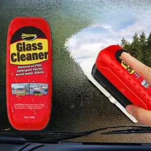 Car Glass Oil Film Remover with Integrated Applicator, Anti-Rain and Anti-Fog Windshield Cleaning Solution for Clear Vision