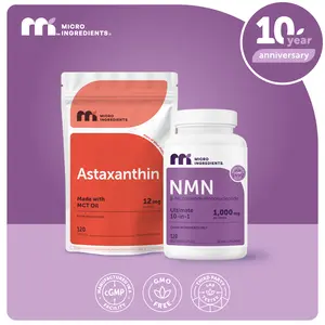 Brooke's Anti-Aging Bundle: NMN Complex 1000mg 120 Capsules & Astaxanthin 12mg 120 Softgels