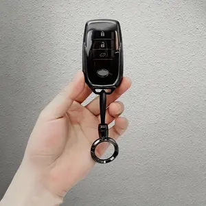 Car key remote control cover, suitable for Toyota RAV4, Camry, Crown, Corolla, CHR, Prius, Highlander, Prado, Harex, Fortuna, Accord, Land Cruiser models. For men/women, car accessories, key storage box, key protection cover.