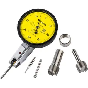 Mitutoyo Dial Test Indicators, Minimum Measurement (mm): 0, Maximum Measurement (mm): 9.00, Accuracy (micro m): 3, Indicator Style: Vertical, Bearing Type: Plain, Dial Graduation (mm): 0.0100 513-404-10A