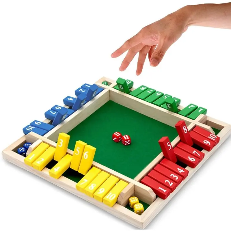 Digital flop game (1 pack) children's toys, four-sided board games, Wooden Board Games, Party Board Game, Board Dice Game, Fun Dice Game, Kid Board Games, parent-child interactive educational toys, casual parties, gifts suitable for children
