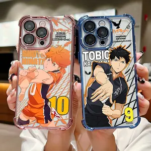 Anime Haikyuu Shoyo Hinata Plating CaseStylish & Durable New Year Gift: Fashionable Phone Case for iPhone 11-17– Perfect Blend of Protection and Trend