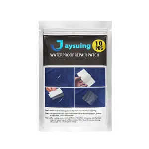 Jaysuing Air Bed Repair Tape (Pet Sticker 10pcs) Waterproof Coating Tent Umbrella Inflatable Swimming Pool Balloon Self-Adhesive Repair Tape
