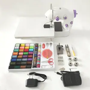 Beginner's simple sewing machine, to version, equipped with table and sewing positioning auxiliary tool,sewing accessory kit provided(64 pieces)