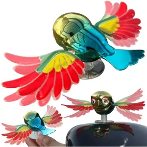 Flapping Wings Self Flying Bird Wind-Powered Mechanical Figurine for Car Dashboard Hood Mirror Simulation Flying Birds Car Motorcycle Fun Ornament Accessories Christmas Gift