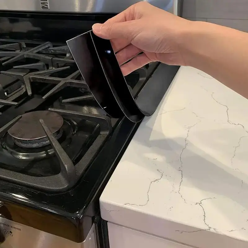 Silicone Gap Sealing Strip, 1-Pack High-Temperature-Resistant Countertop Seal, Kitchen Counter Accessory, Prevent Spills & Keep Kitchen Gaps Clean