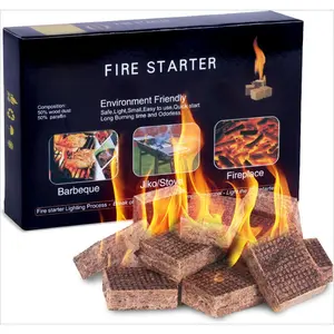 Fire Starter, Natural Fire Starters for BBQ, Campfire, Fireplace, Charcoal, Wood Stove, Chimney, Fire Pit, Grill, Smoker, Indoor Outdoor Use