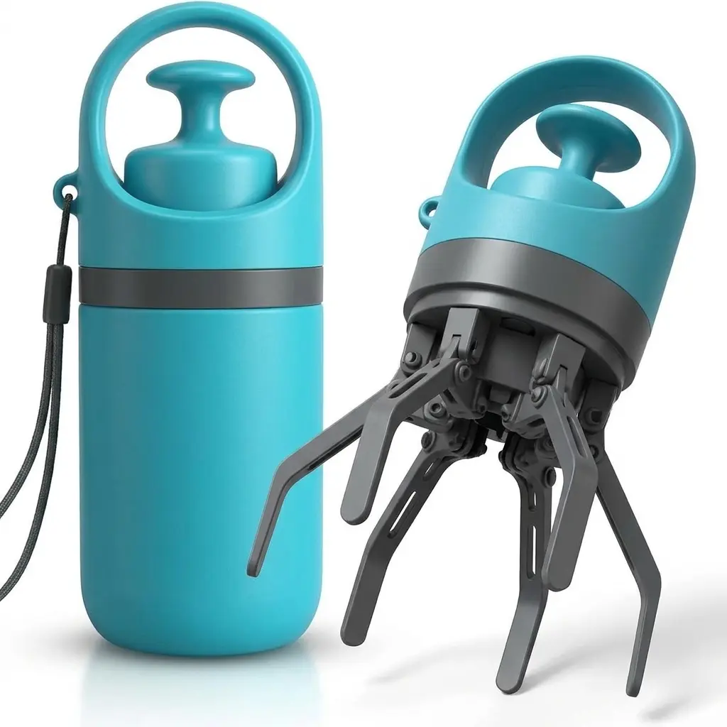 Dog Poop Scooper - 6-Claw Outdoor Portable Poop Picker, Comes with Trash Bags, Ideal for Dog Outdoor Trips
