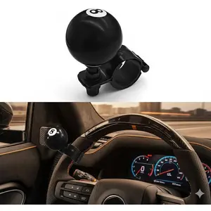 Steering Wheel Knob Spinner – 8 Ball, Smooth One-Hand Steering, Fits Most Vehicles Maneuvers Compatibility