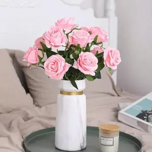 20/30/40pcs Artificial Rose Flowers, Roses Decorations, DIY Wedding Bouquet Centerpieces, Bridal Party Valentine's Day Home Decor, Decorative Flowers