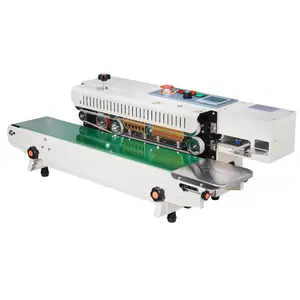 VEVOR Continuous Bag Band Sealing Machine, 0.24-0.47 in/6-12 mm Seal Width, Horizontal Band Sealer Machine with Digital Temperature Control, Bag Sealer for 0.02-0.8 mm Plastic Bags, Inflation Function